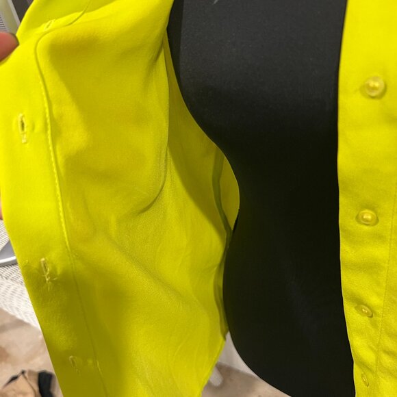 Zara Basics Small Collared Top – Light Yellow/Green Shade - Picture 6 of 8